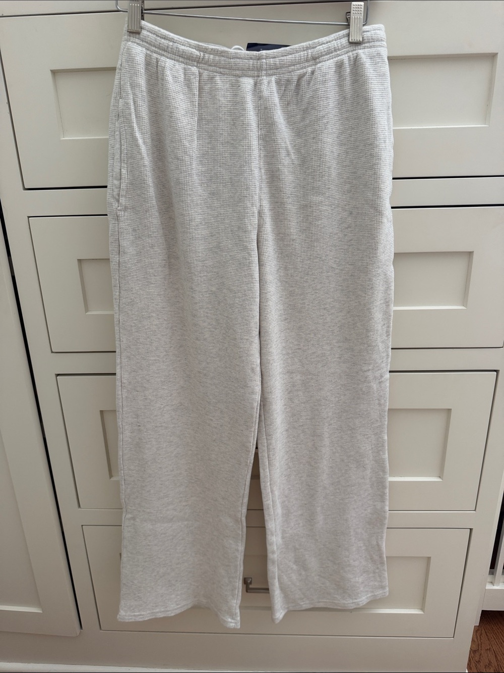 Brandy Melville Waffle weave Lounge Pants - Light Gray